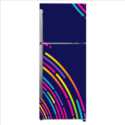 K2A Studio 60 cm geometry shape geometric shape colorfulness violet Self Adhesive Sticker(Pack of 1)