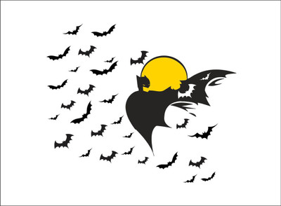décor nirmal 91 cm Sky bird image morning sunlight Bats flying bats group big sticker wall poster photos Size by [ 91x76 ] Self Adhesive Sticker(Pack of 1)