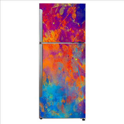 K2A Studio 60 cm blue yellow and red abstract painting Self Adhesive Sticker(Pack of 1)