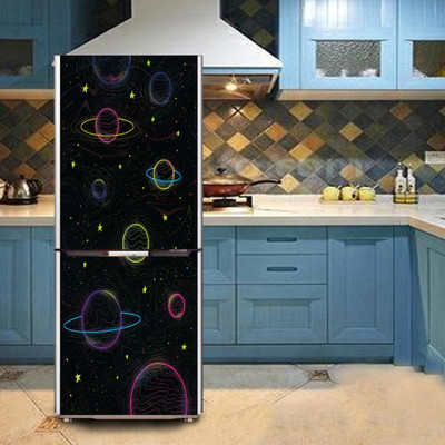 K2A Studio 60 cm light black astronomical object art line Self Adhesive Sticker(Pack of 1)
