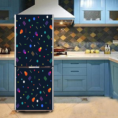 K2A Studio 60 cm dark black background with geometry abstract Self Adhesive Sticker(Pack of 1)