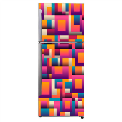 K2A Studio 60 cm multicolor pattern shape art Self Adhesive Sticker(Pack of 1)