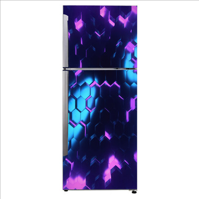 K2A Studio 60 cm multicolor polygon shapes shining dark Self Adhesive Sticker(Pack of 1)