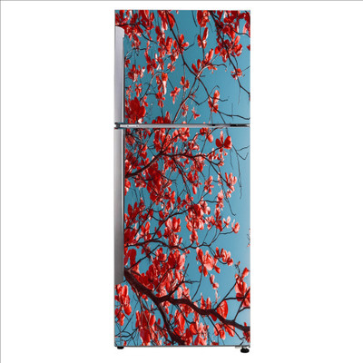 K2A Studio 60 cm Beautiful maple tree leaf and branches fridge sticker Self Adhesive Sticker(Pack of 1)