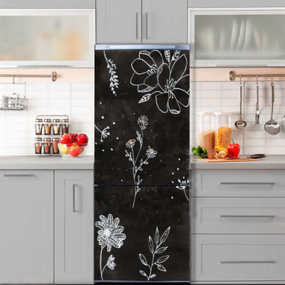 K2A Studio 60 cm Abstract flowers vector graphics design art Self Adhesive Sticker(Pack of 1)