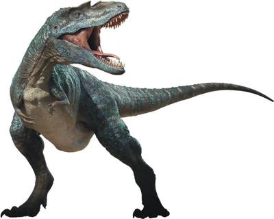 Varadvinayak 74 cm Roaring dinosaur Self Adhesive Sticker(Pack of 1)