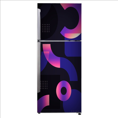 Crown Decals 60 cm Decorative graphic design design light purple violet Exta Large Sticker For Fridge Décor Self Adhesive Sticker(Pack of 1)