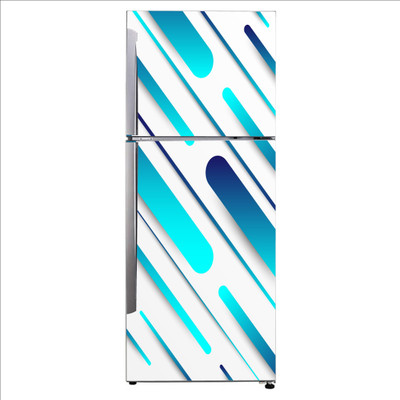 K2A Studio 60 cm abstract 3d blue white texture digital design Self Adhesive Sticker(Pack of 1)