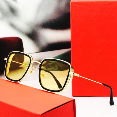 CART2DEAL Retro Square Sunglasses(For Men & Women, Yellow)