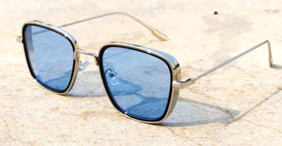 LOUIS KOUROS Retro Square Sunglasses(For Men & Women, Blue)