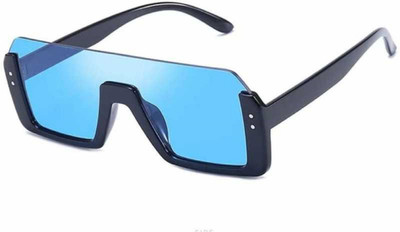 shadz Retro Square Sunglasses(For Men & Women, Blue)