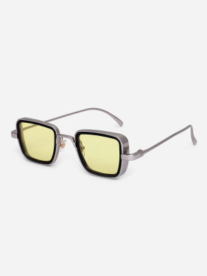 BROKE BRAND Retro Square Sunglasses(For Men, Yellow)