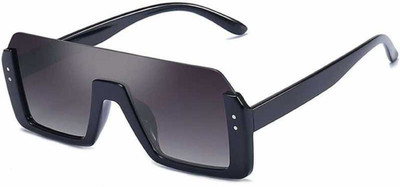 sunwear Retro Square Sunglasses(For Men & Women, Grey)