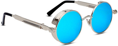 KiwiCaves Round Sunglasses(For Men & Women, Blue)