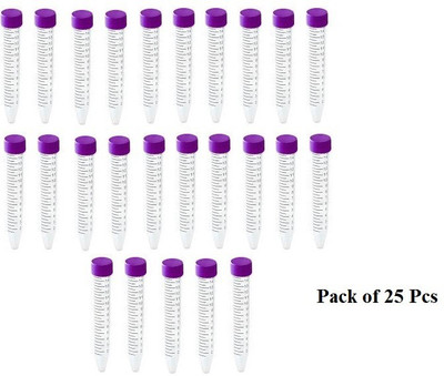 Apex Labs 15 ml Rimmed Polypropylene Test Tube(11.98 cm 100 K Pack of 25)
