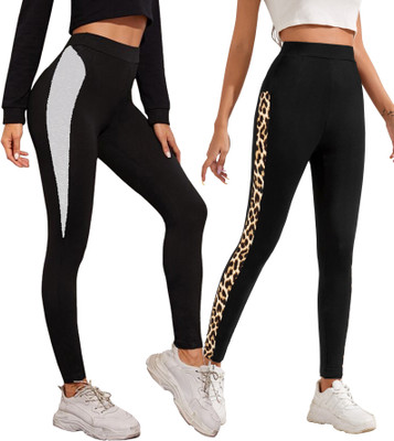 DTR FASHION Animal Print Women Black Tights