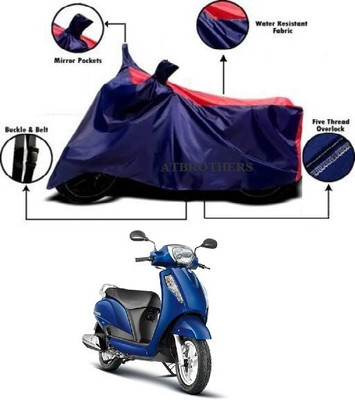 ATBROTHERS Waterproof Two Wheeler Cover for Suzuki(New Access 125, Blue, Red)