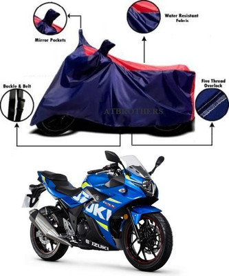 ATBROTHERS Waterproof Two Wheeler Cover for Suzuki(Gixxer 250, Blue, Red)
