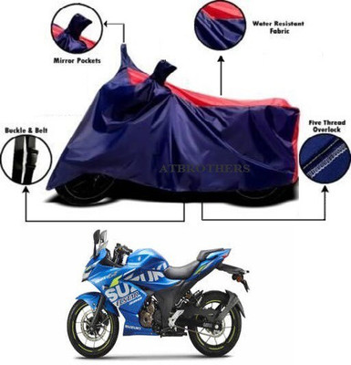 ATBROTHERS Waterproof Two Wheeler Cover for Suzuki(Gixxer SF 250, Blue, Red)