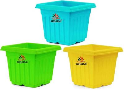 AGAMI Plant Container Set(Pack of 3, Plastic)