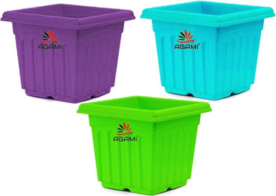 AGAMI Plant Container Set(Pack of 3, Plastic)