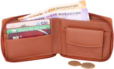 Ruhi Men Casual Tan Artificial Leather Wallet(3 Card Slots)