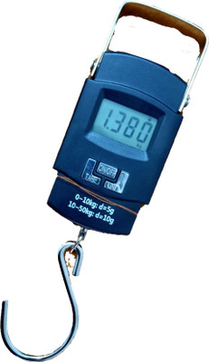 Qesta 50Kg Portable Hanging Luggage Weight Machine Digital for Weighing Household Items Weighing waste Weighing Scale Weighing Scale(Black)