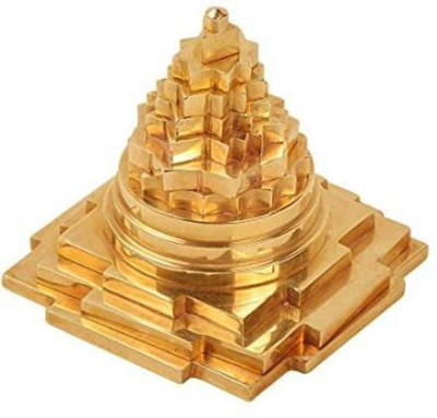 A & S VENTURES Brass Ashtdhatu Meru Shree Yantra (Golden) Brass Yantra(Pack of 1)