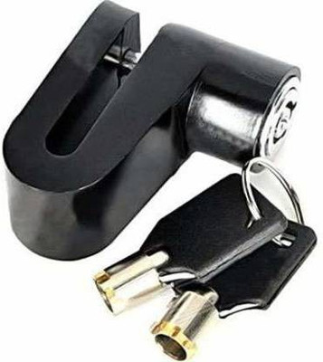 Auto Snap BIKE DISC LOCK Universal Anti Theft Protection All Bicycle/Motorcycle Safety Disc Brake Lock with 2 Keys Disc Lock(Black)