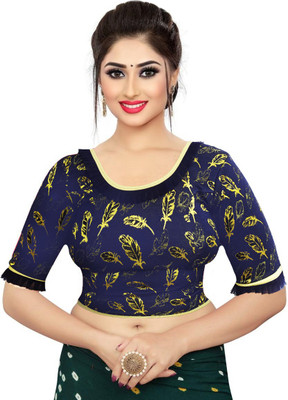 PU Fashion Round Neck Women Blouse