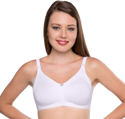 Trylo Women Full Coverage Non Padded Bra(White)