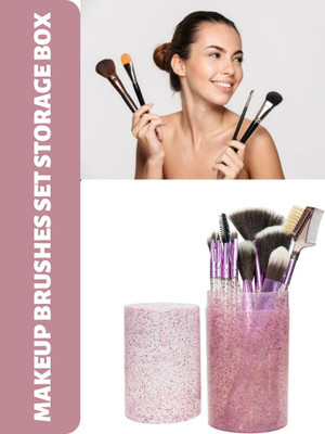Extraposh Professional Series Makeup Brush Set With Pink Storage BOX(Pack of 12)