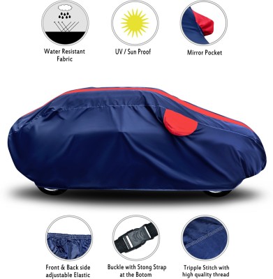 zawr Car Cover For Mahindra Verito Vibe (With Mirror Pockets)(Red)