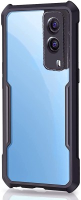 Phone Back Cover Back Cover for Vivo V21e, 5G(Black, Transparent, Grip Case, Pack of: 1)