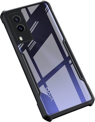 Phone Back Cover Bumper Case for Vivo V21e, 5G(Black, Transparent, Grip Case, Pack of: 1)