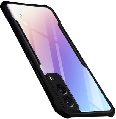 Phone Back Cover Bumper Case for Vivo V21e, 5G(Black, Transparent, Grip Case, Pack of: 1)