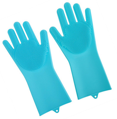 Zemlite Magic Silicon Gloves For Cleaning Set- Waterproof Household Glove, Warm Dishwashing Glove, Water Dust Stop Cleaning Rubber Gloves (Multicolour, 1 Pair, free size) Wet and Dry Glove(Free Size)