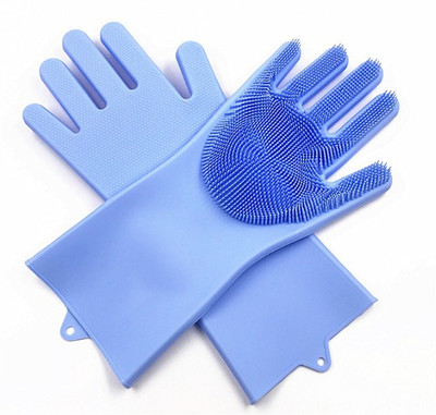 Zemlite Magic Silicon Gloves For Cleaning Dry- Magic Silicone Dish Washing Gloves, Silicon Cleaning Gloves, Silicon Hand Gloves for Kitchen Dishwashing and Pet Grooming (Multicolour, 1 Pair, free size) Wet and Dry Glove(Free Size) Zemlite Magic Silicon Gloves For Cleaning Dry- Magic Silicone Dish Washing Gloves, Silicon Cleaning Gloves, Silicon Hand Gloves for Kitchen Dishwashing and Pet Grooming (Multicolour, 1 Pair, free size) Wet and Dry Glove(Free Size)