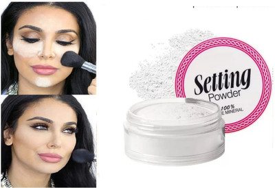 YAWI Fuses makeup to a smooth and flawless perfection White tone face powder Compact(WHITE, 20 g)