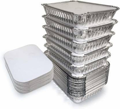 Inaara Paper Utility Container  - 250(Pack of 25, Silver)
