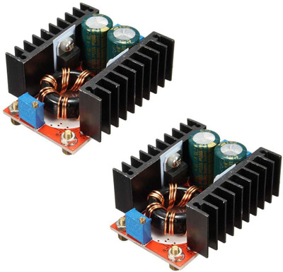 TRUSTECH 2pcs 150W 10-32V to 12-35V Voltage Adjustable 6A DC Boost Converter Step Up 10-32V to 12-35V Voltage Charger Module Power Supply Inverters Converter Electronic Components Electronic Hobby Kit