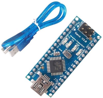 circuitcomponents Arduino Nano V3.0 CH340 Chip with Mini USB Cable Compatible with Arduino (Unsoldered) Micro Controller Board Electronic Hobby Kit