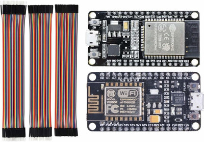 TRUSTECH OLA10030 Esp-32 Wifi,Dual Core Chip Development Board with 60 Pieces Jumper Wires Male to Male, Male to Female, Female to Female and ESP8266 Nodemcu Wifi Internet of Things Development Board Cp2102 For IOT Kit Electronic Components Electronic Hobby Kit