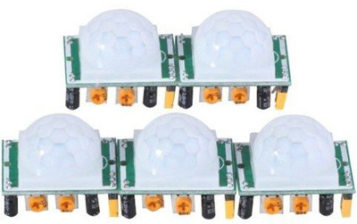 TRUSTECH Hc-sr501 Adjust Ir Pyroelectric Infrared Pir Motion Sensor Detector Modules, Multi-color, Set of 5 Electronic Components Electronic Hobby Kit