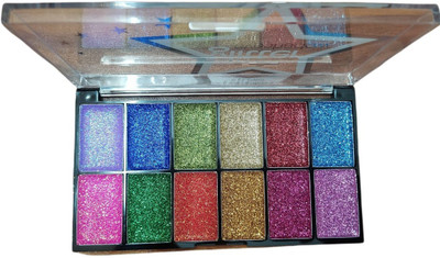 REIMICHI 12 color glitter eyeshadow palette glitter eyeshadow palette 21.88 g(Multicolor)