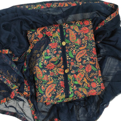 GC80 BY GAURI COLLECTION Acro Wool Floral Print Kurta & Palazzo Material