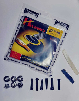 KARUNA Acoustic 1SET KARUA STRING BRIDGE PIN SADDLE NUT FILLERA Guitar String(6 Strings)