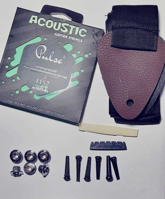 Pulse Acoustic PULE STRING BRIDGE PIN SADDLE NUT FILLER BELT Guitar String(6 Strings)