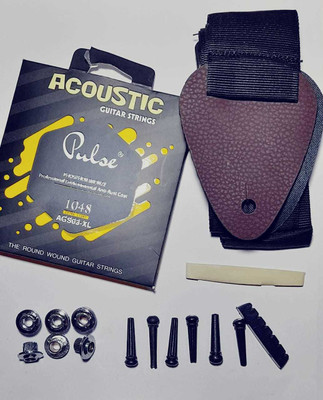 Pulse Acoustic PULE .10 STRING BRIDGE PIN SADDLE NUT FILLER BELTT Guitar String(6 Strings)