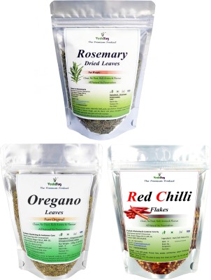 VY VedaYug Combo Dry Herbs Rosemary, Oregnao, Chilli Flakes(135 g)